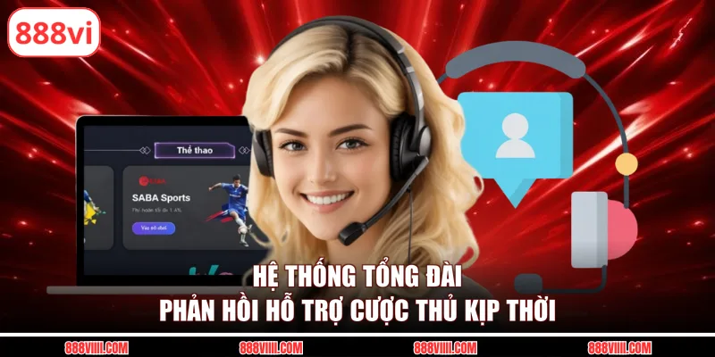 Hệ thống tổng đài phản hồi hỗ trợ cược thủ kịp thời 